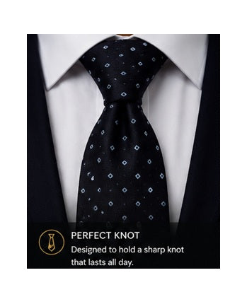TRIPIN Ties for Men - Black Jacquard Fabric Neckties for Party and Wedding - Elevate Your Style with Classic and Elegant Neck Ties 2174