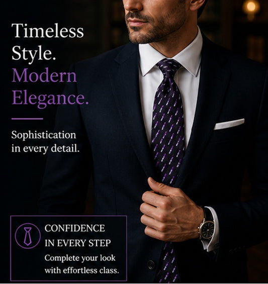 TRIPIN Ties for Men - Purple Jacquard Fabric Neckties for Party and Wedding - Elevate Your Style with Classic and Elegant Neck Ties 2177