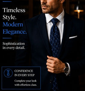 TRIPIN Ties for Men - Royal Blue Jacquard Fabric Neckties for Party and Wedding - Elevate Your Style with Classic and Elegant Neck Ties2179