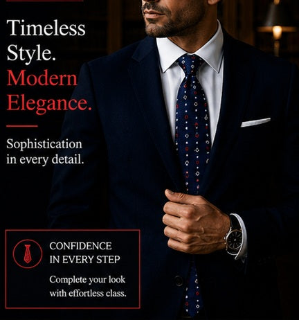 TRIPIN Ties for Men -Blue and Red Jacquard Fabric Neckties for Party and Wedding - Elevate Your Style with Classic and Elegant Neck Ties 2187