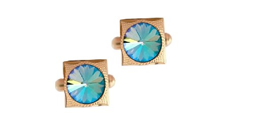 TRIPIN Cufflinks for Men Silver with Diamond Crystal for Office Corporate Party French Cuff Shirts Shirt Suit Blazer in A Gift Box TNAPZSIL798