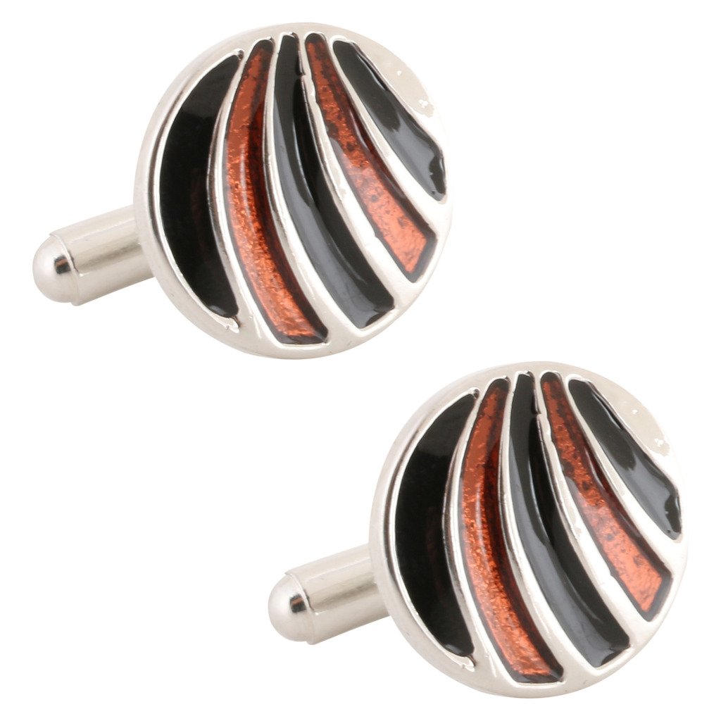 TRIPIN Cufflinks for Men Silver Brown Black for French Cuff Shirts Links Suit Blazer Party in A Gift Box|473|