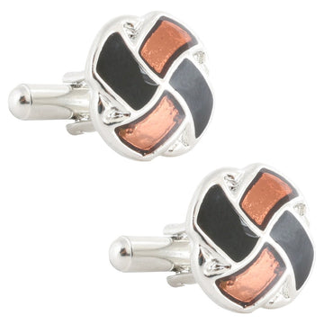 TRIPIN Cufflinks for Men Silver Brown Black for French Cuff Shirts Links Suit Blazer Party in A Gift Box|470|