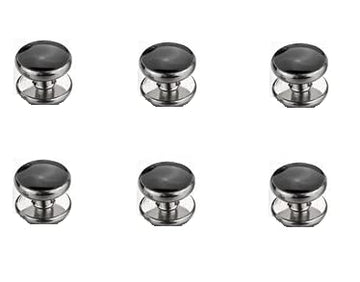 TRIPIN Brass Black and Silver Kurta Buttons with for Men and Women Pack of 6