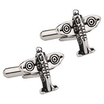 TRIPIN Cufflinks for Men Silver AERO Plane Shape Design for Office Corporate Party French Cuff Shirts Shirt Suit Blazer in A Gift Box TSHOSIL1565