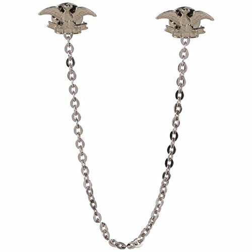 TRIPIN Unisex Lapel Pins Chain for Suits and Saree (Black)