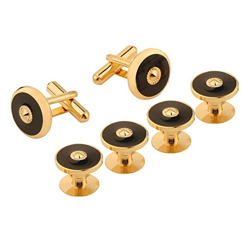 TRIPIN Kurta Button Cufflinks Tuxedo Set for Men Women Kids in A Gift Box TNHOGOLD1572