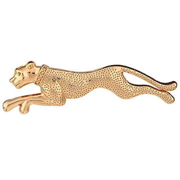 TRIPIN Broach for Men Women Running Cheetah Shape Lapel PIN ON Suits Shirts Coat BROOCHES Blazers Formal Sherwani Saree Silver Party in A Gift Box TNCP1265