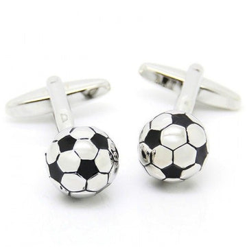 TRIPIN Cufflinks for Men Silver Football Shape Design for Office Corporate Party French Cuff Shirts Shirt Suit Blazer in A Gift Box TSBBPFOOTBALL790