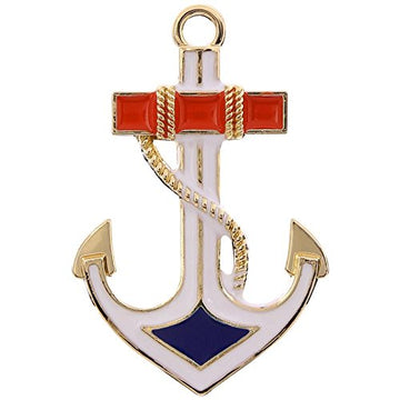 TRIPIN Classic Anchor Shape Brass Silver Lapel Pin Brooches for Men and Women in a Box