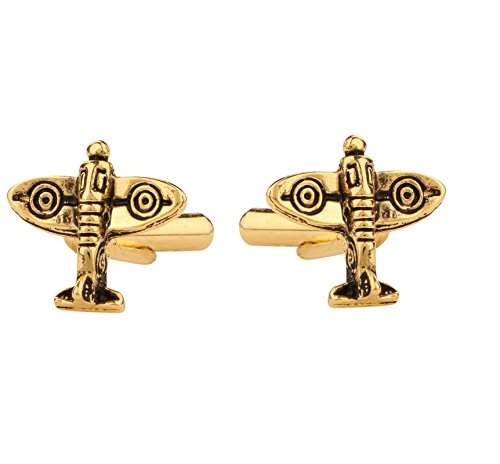 TRIPIN Cufflinks for Men Golden Gold AERO Plane Shape Design for Office Corporate Party French Cuff Shirts Shirt Suit Blazer in A Gift Box TSHOGOLD1571