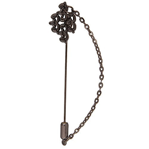 TRIPIN Black Royal Shape Lapel PIN Brooch for Men in A Gift Box TNCP1237
