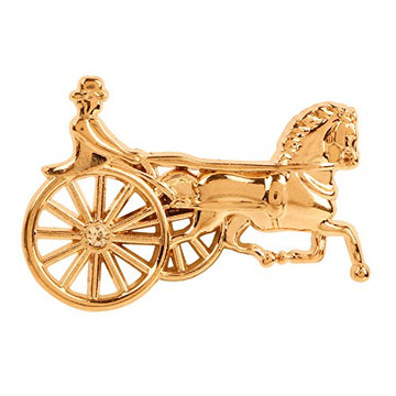 TRIPIN Chariot Shape Small Size Lapel PIN Brooch for Men in A Gift Box TNCP1243