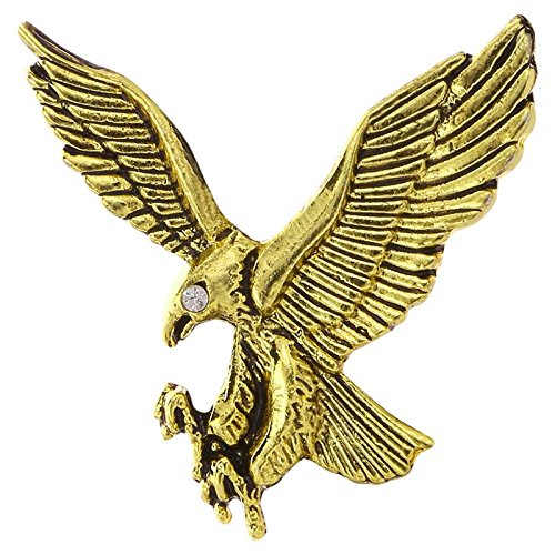 Tripin Classic Eagle Shape brooches broaches Lapel pin for Men Boys Girls for Office Corporate Party French Cuff Shirts Shirt Suit Blazer in a Gift Box TSCPGOLD1788