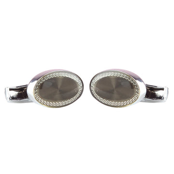 TRIPIN Cufflinks for Men Silver Grey Color French Cuff Shirts Oval Links Suit Blazer Party in A Gift Box TSBZZSIL323