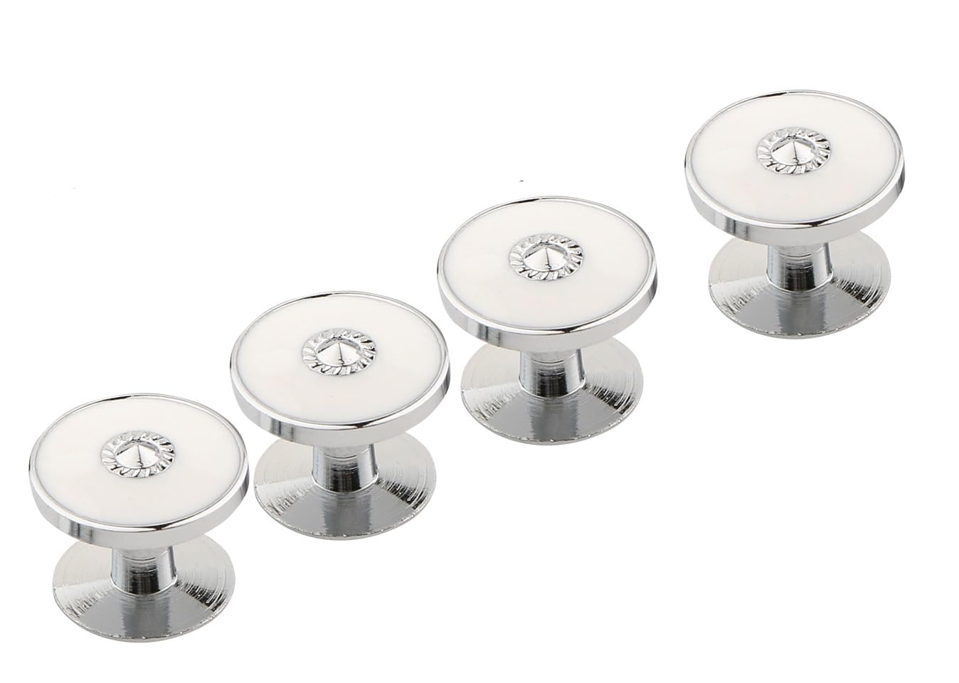 TRIPIN Brass White Silver Kurta Buttons - Elegant and Versatile Buttons for Men and Women's Ethnic Wear - Enhance Your Kurta Collection with Stylish Accessories