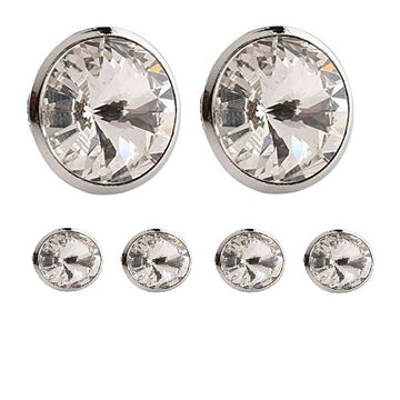 TRIPIN Kurta Button Cufflinks Tuxedo Set with Diamond Crystal Elements for Men Women Kids in A Gift Box TNHOSIL1582