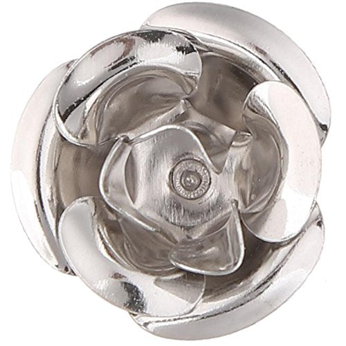 TRIPIN Silver Classic Rose Design Lapel PIN Brooch with Diamond Crystal for Men Women for Office Corporate Party French Cuff Shirts Shirt Suit Blazer in A Gift Box TSCPSIL1626