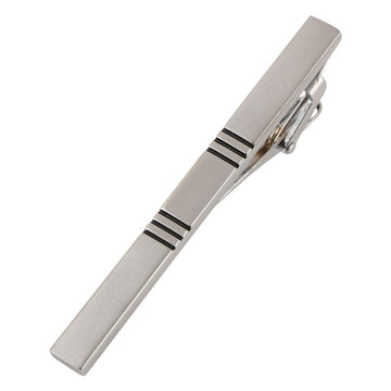 TRIPIN Silver Black TIEPIN Clip TACK TIE PIN for Men with Amazing SELF Design for Men in A Gift Box TSHOTIEPIN622