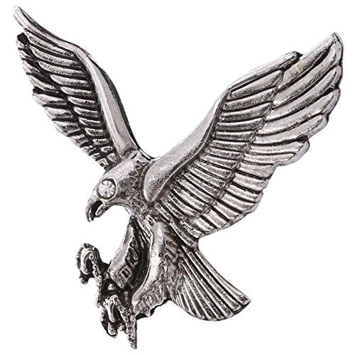 TRIPIN Silver Brass Bird Shape Brooche Lapel Pin for Men
