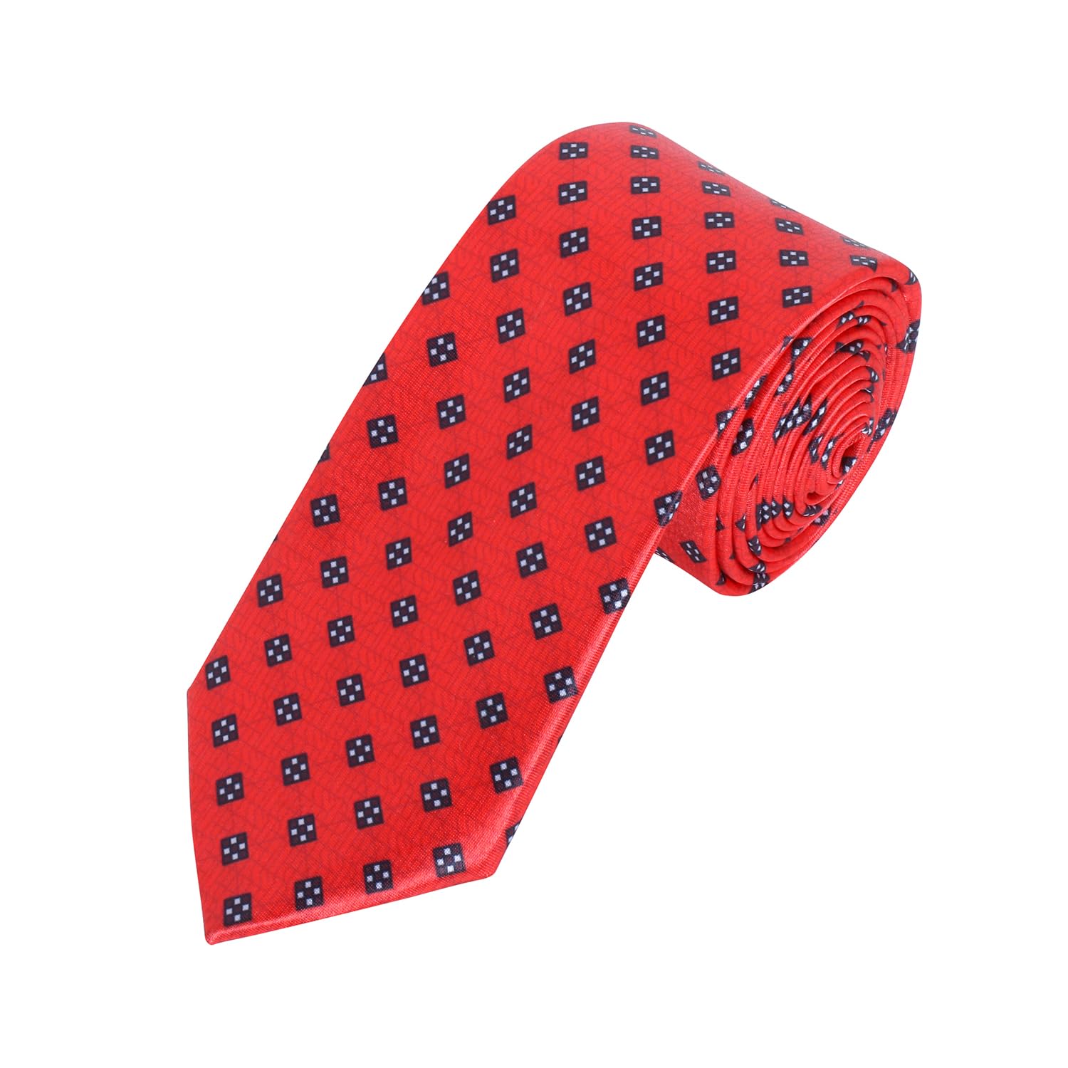 TRIPIN Ties for Men - Red Jacquard Fabric Neckties for Party and Wedding - Elevate Your Style with Classic and Elegant Neck Ties 2166