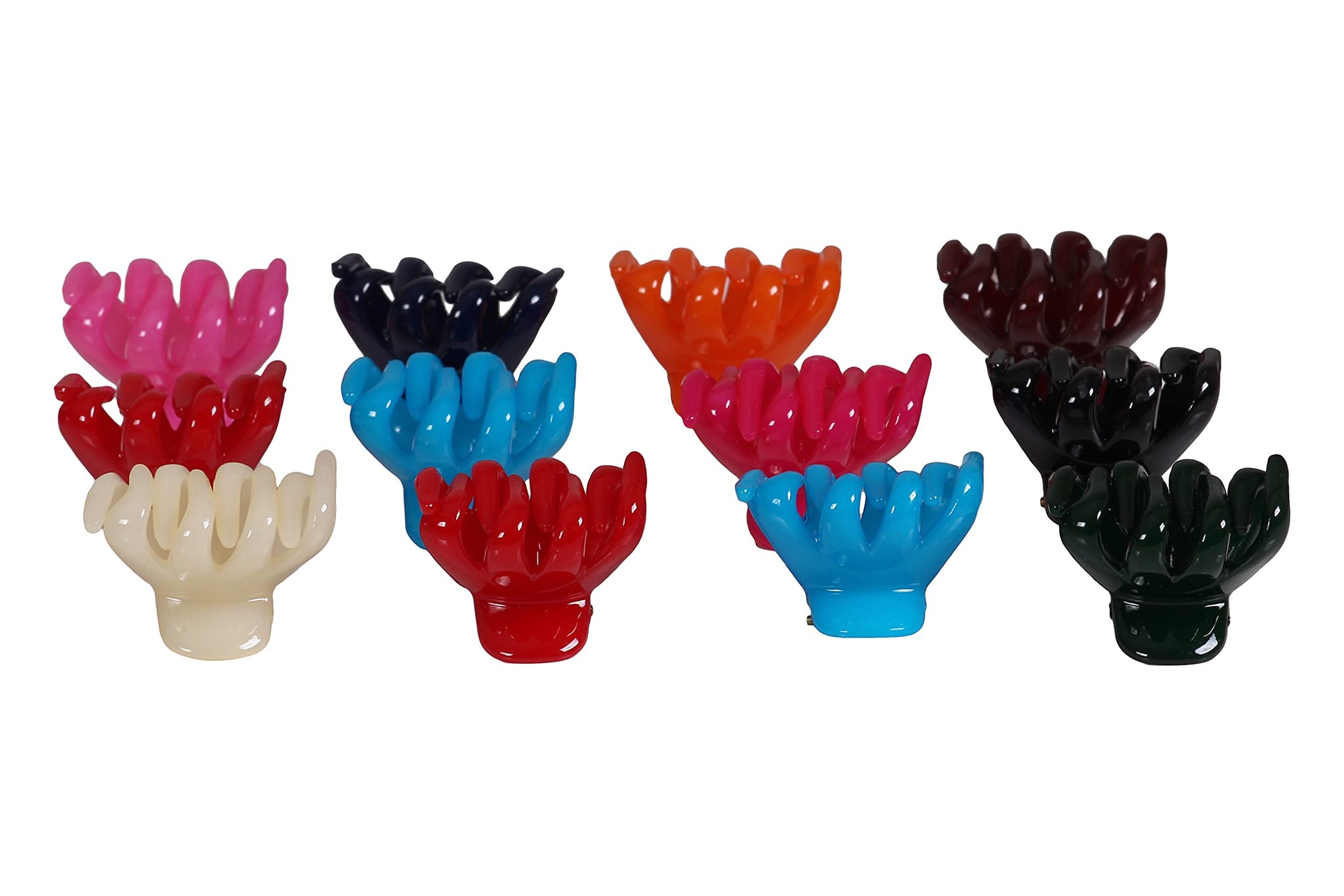 TRIPIN Classics Medium 12 Count Claw Hair Clips, Specially Designed with an Easy Clip Operation that Will Stay Secure Once Placed in Hair(color may vary) (CLUTCHERS - 2047)
