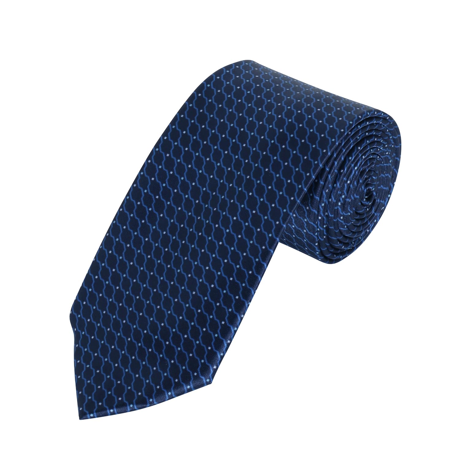 TRIPIN Ties for Men -Blue Jacquard Fabric Neckties for Party and Wedding - Elevate Your Style with Classic and Elegant Neck Ties 2186