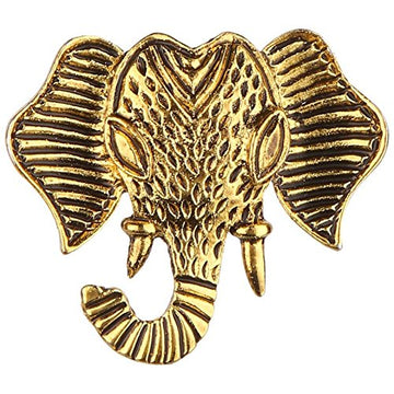 TRIPIN Golden Classic Elephant FACE Design Lapel PIN Brooch for Men Women for Office Corporate Party French Cuff Shirts Shirt Suit Blazer in A Gift Box TSCPGOLD1616