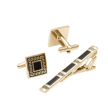 TRIPIN Elegant Cufflinks and Tie Pin Set for Men - Perfect for Office, Corporate Parties, and French Cuff Shirts - Ideal for Suits and Blazers - Presented in a Gift Box