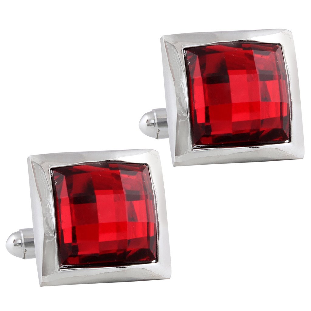 TRIPIN Red Brass Cufflinks for Men