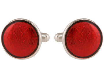 TRIPIN Cufflinks for Men Silver RED for French Cuff Shirts Links Suit Blazer Party in A Gift Box TSHOSIL708