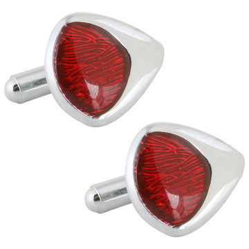 TRIPIN Cufflinks for Men Silver RED for French Cuff Shirts Links Suit Blazer Party in A Gift Box TNABZSIL484