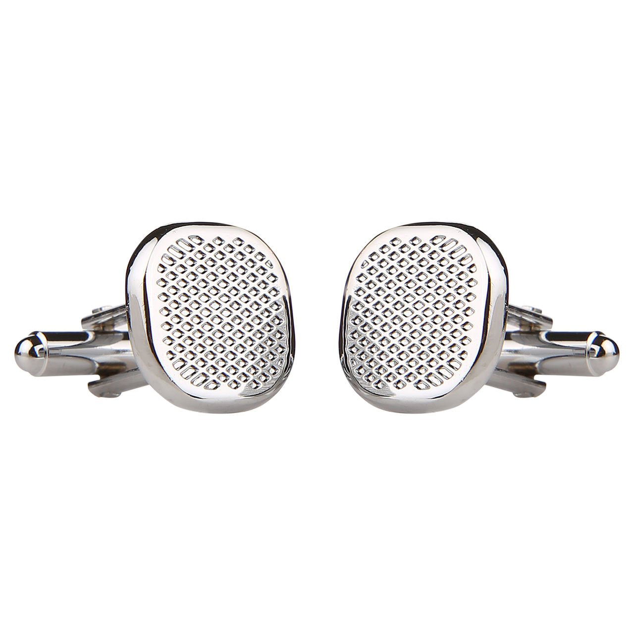 TRIPIN Cufflinks for Men Silver Sqaure SELF Design for Office Corporate Party French Cuff Shirts Shirt Suit Blazer in A Gift Box TSBZZSIL1048