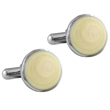 TRIPIN Cufflinks for Men Silver Off White Color French Cuff Shirts Links Suit Blazer Party in A Gift Box TNSPSIL154