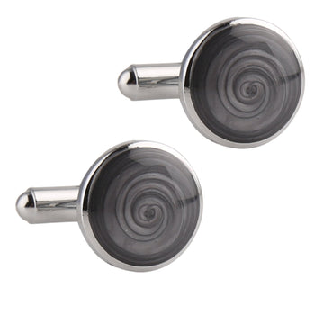 Tripin Cufflink Set for Men in a Gift Box (BIG GREY)