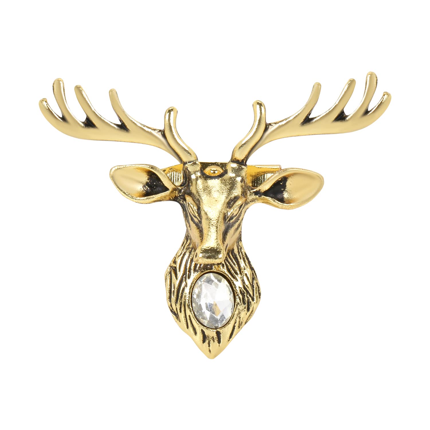 TRIPIN Golden Classic Deer Design Lapel PIN Brooch for Men Women for Office Corporate Party Suit Blazer (Golden) 2099