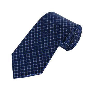 TRIPIN Ties for Men - Blue checkered Jacquard Fabric Neckties for Party and Wedding - Elevate Your Style with Classic and Elegant Neck Ties 2188