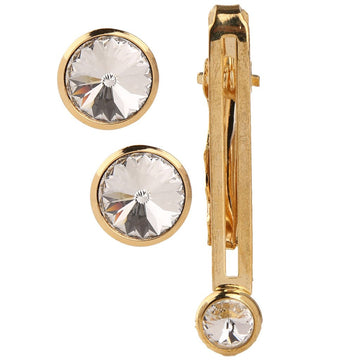 TRIPIN Cufflinks with Elements for Men TNABAZGOLDSET359