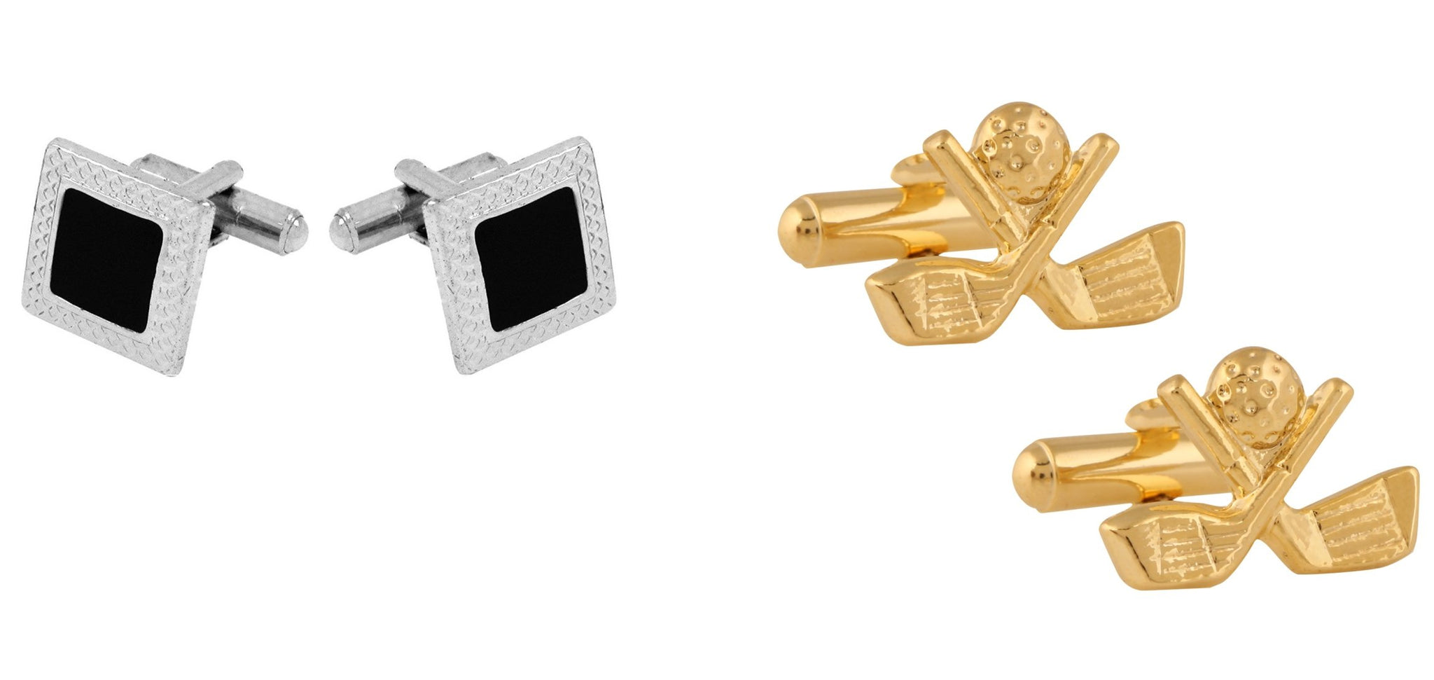 TRIPIN Cufflinks Combo Set for Men Silver Black Colour for Office Corporate Party French Cuff Shirts Shirt Suit Blazer in A Gift Box 779-680