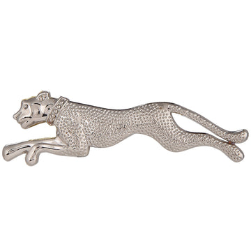 TRIPIN Broach for Men Women Running Cheetah Shape Lapel PIN ON Suits Shirts Coat BROOCHES Blazers Formal Sherwani Saree Silver Party in A Gift Box TNCP1084