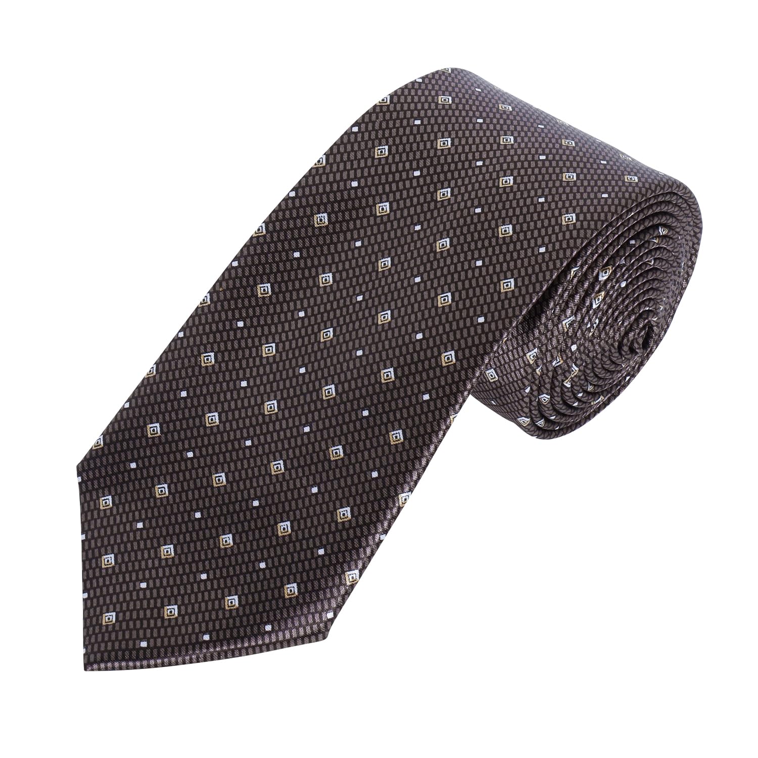 TRIPIN Ties for Men - Brown Jacquard Fabric Neckties for Party and Wedding - Elevate Your Style with Classic and Elegant Neck Ties - 2170