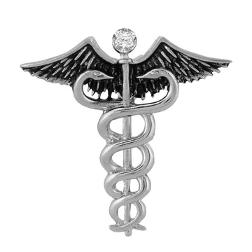 TRIPIN Lapel PIN with Doctor Symbol for Men Women Boys Girls in A Gift Box TSHOGOLD2024 (SILVER)