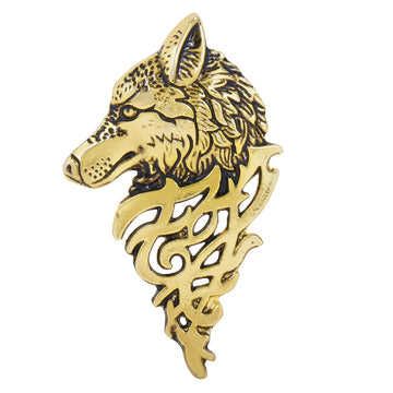 TRIPIN Golden Classic WOLF Design Lapel PIN Brooch for Men Women for Office Corporate Party French Cuff Shirts Shirt Suit Blazer IN A GIFT BOX