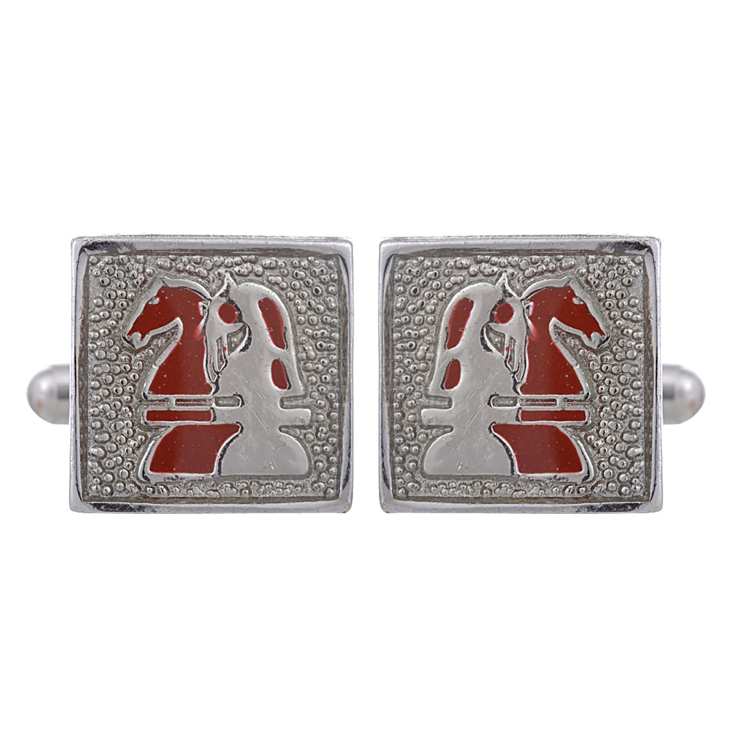 TRIPIN Cufflinks for Men Silver with Chess Horse for Office Corporate Party French Cuff Shirts Shirt Suit Blazer in A Gift Box TNEZSIL162