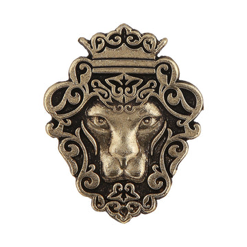 Tripin Gold Lion Shaped Lapel Pin Brooch for Men