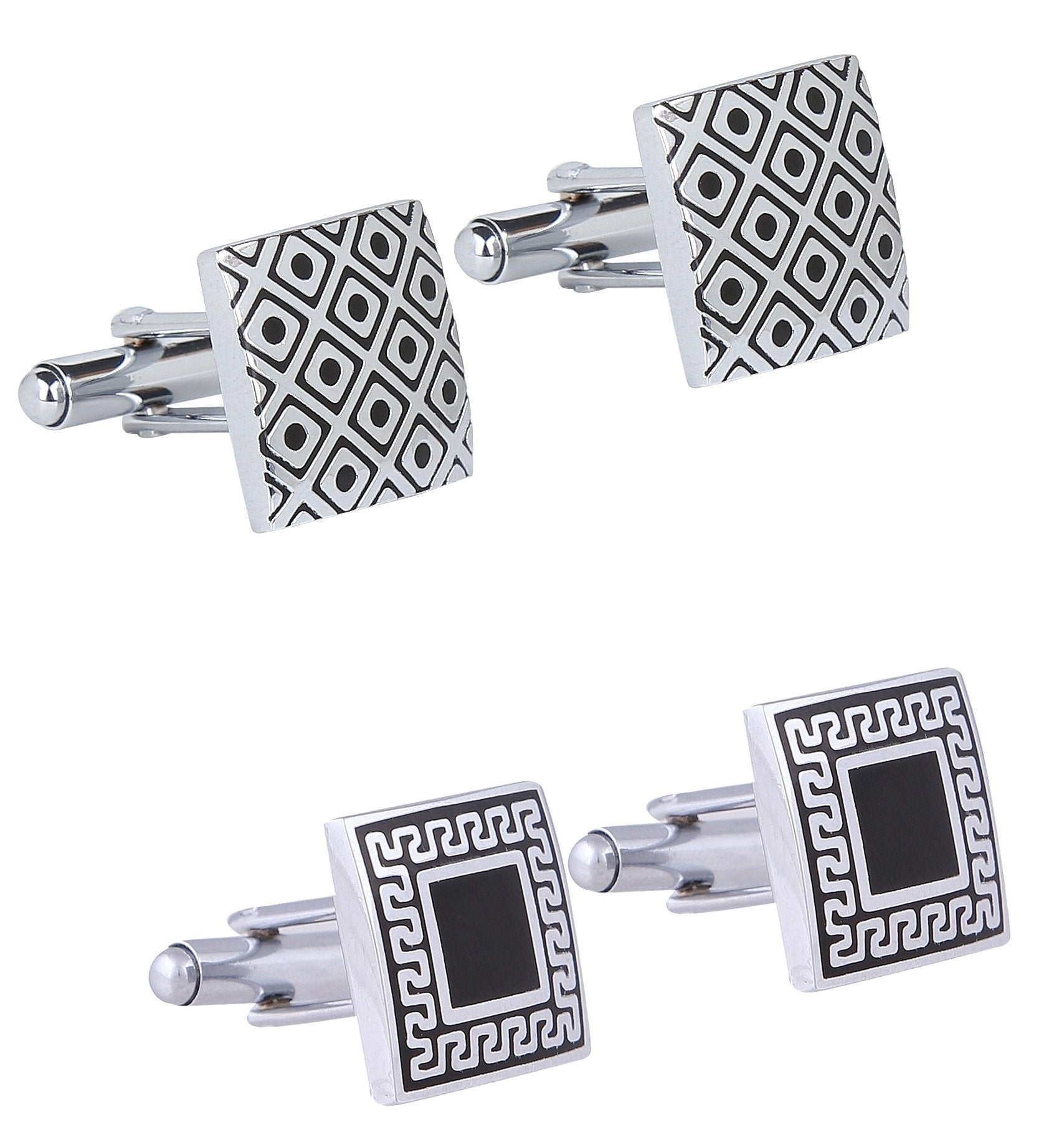 TRIPIN Brass Cufflinks Combo Set of 2 for Men in A Gift Box 84.93